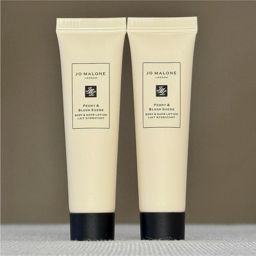 JO MALONE PEONY & BLUSH SUEDE BODY & HAND LOTION (0.5OZ/15ML) SET OF 2X